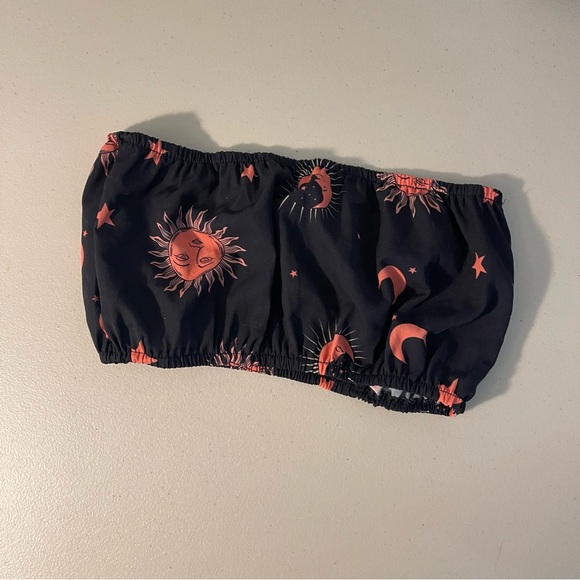 ZAFUL 2 Piece Set Sun and Moon Shorts and Tube Top Festival Summer Fashion - Picture 4 of 8